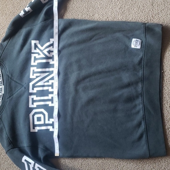 Pink Victoria's Secret Green and White Sweatshirt - Picture 2 of 6